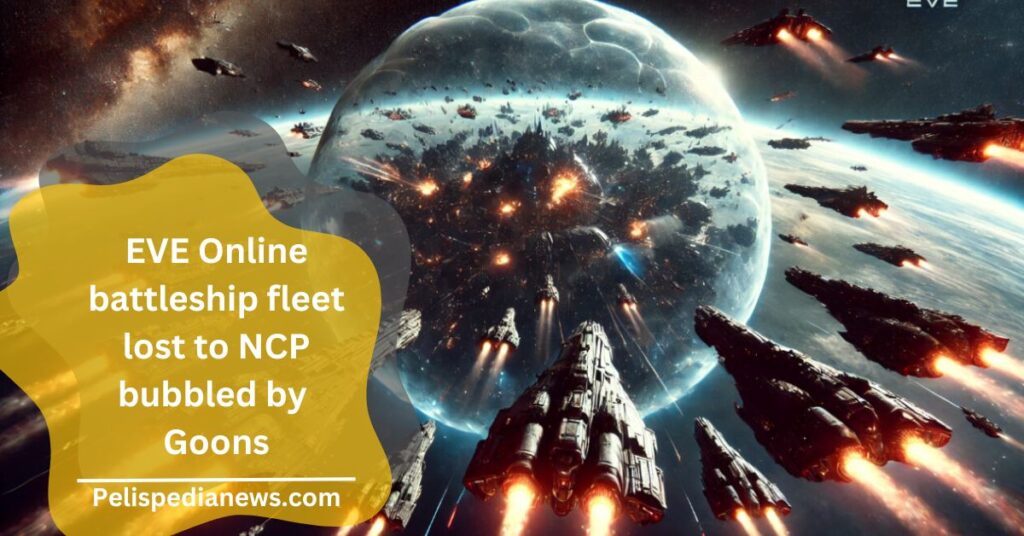 EVE Online battleship fleet lost to NCP bubbled by Goons